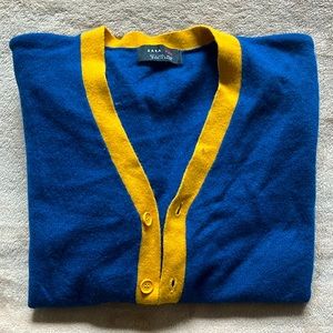 ZARA Man Blue Cardigan